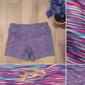 Pro Player Pink & Blue Wicking Athletic Running Shorts, Size Women's Medium (M)